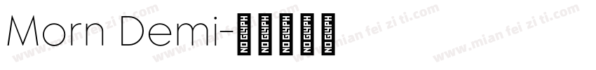 Morn Demi字体转换